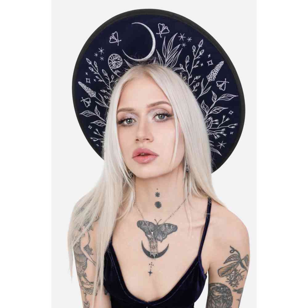 Restyle - STELLAR GLOW Fedora hoed - Donkerblauw